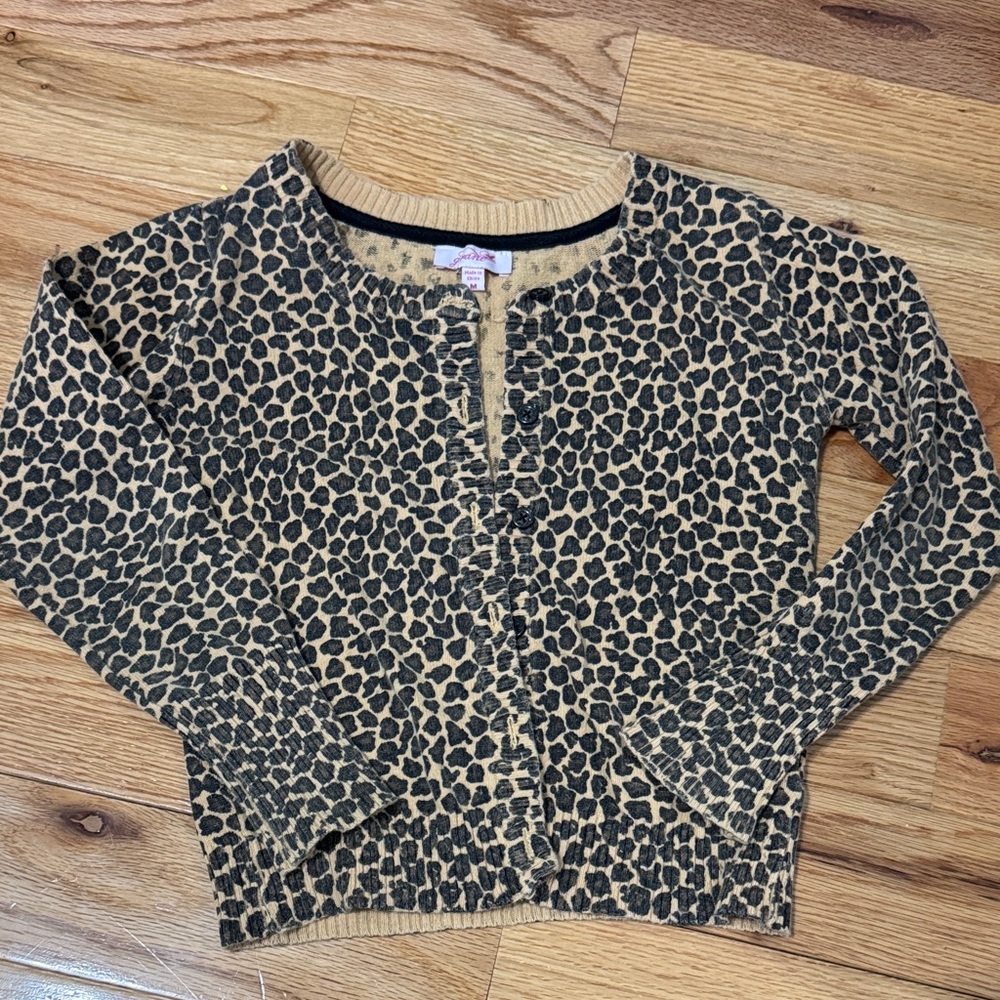Grane Leopard Print Kids Sweater - Black and Tan